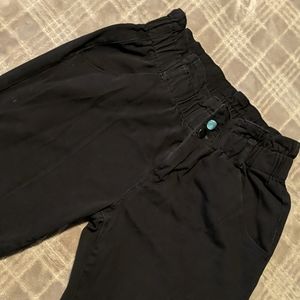 Paperbag Waist Joggers - Black